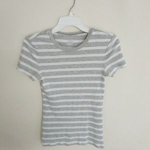 Striped grey and white shirt